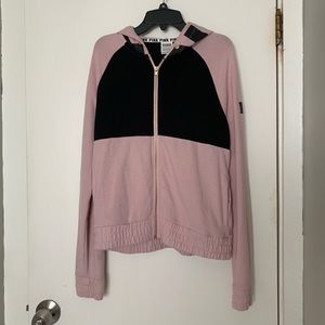 [HOLD] Rose Gold and Black PINK Brand Zip-Up